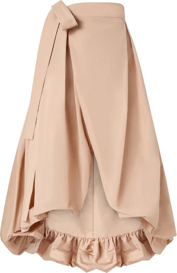 Pinko Roze Taffeta Rok met Voor Split Pink Dames