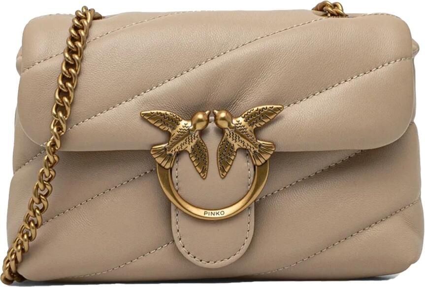 Pinko Hobo bags Natural Love Baby Puff Shoulder Bag in beige