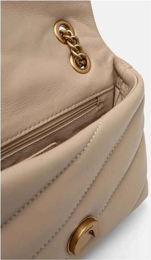Pinko Hobo bags Natural Love Baby Puff Shoulder Bag in beige - Foto 3