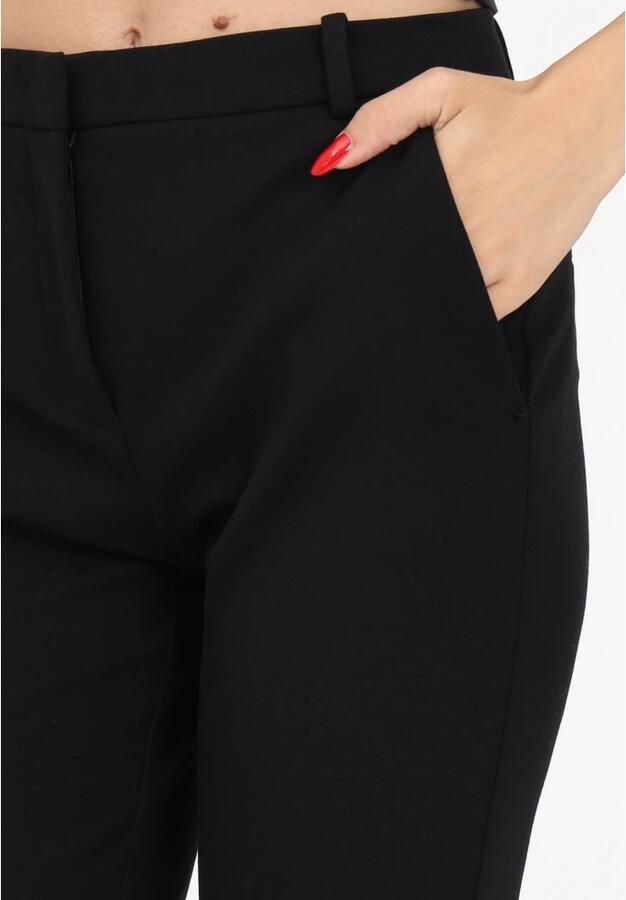 Pinko Zwarte Broek met Gestikte Details en Gestreken Plooi Black Dames