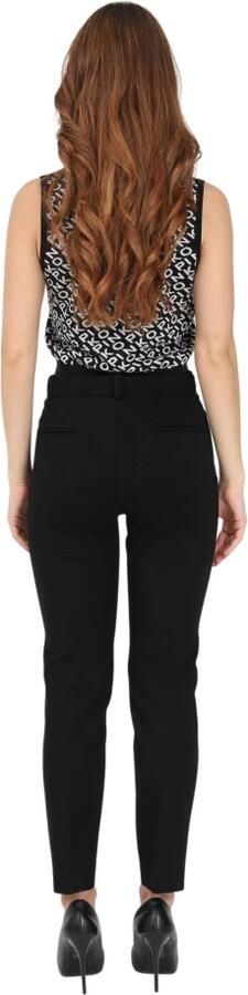 Pinko Zwarte Broek met Gestikte Details en Gestreken Plooi Black Dames - Foto 5