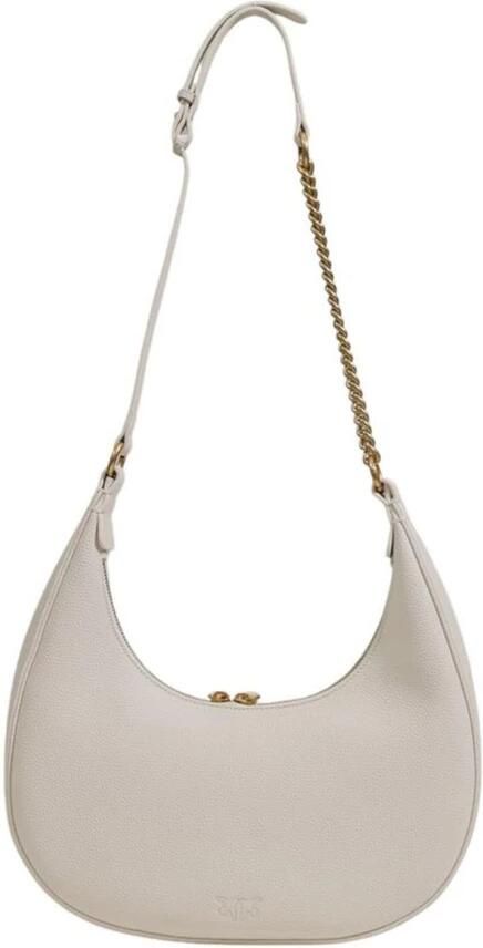 Pinko Love Birds Leren Tas met Diamant Gesp White Dames - Foto 4
