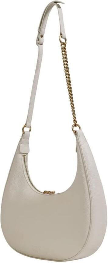 Pinko Love Birds Leren Tas met Diamant Gesp White Dames - Foto 7