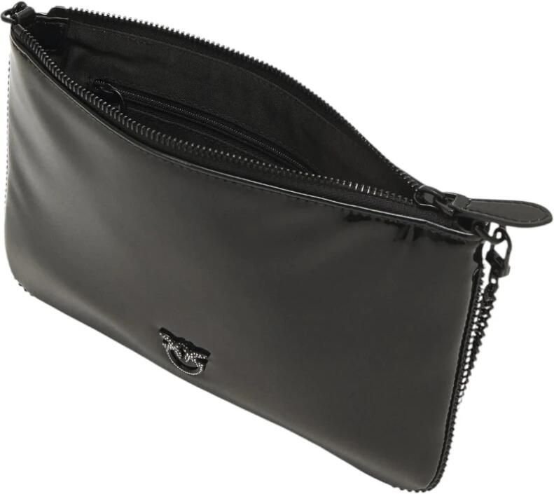 Pinko Zwarte Envelop Handtas met Strass Piping Black Dames - Foto 2