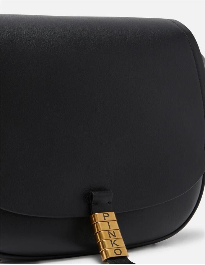 Pinko Crossbody tas met magnetische klep sluiting Black Dames