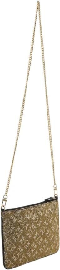 Pinko Gouden Monogram Ketting Schoudertas Yellow Dames - Foto 5