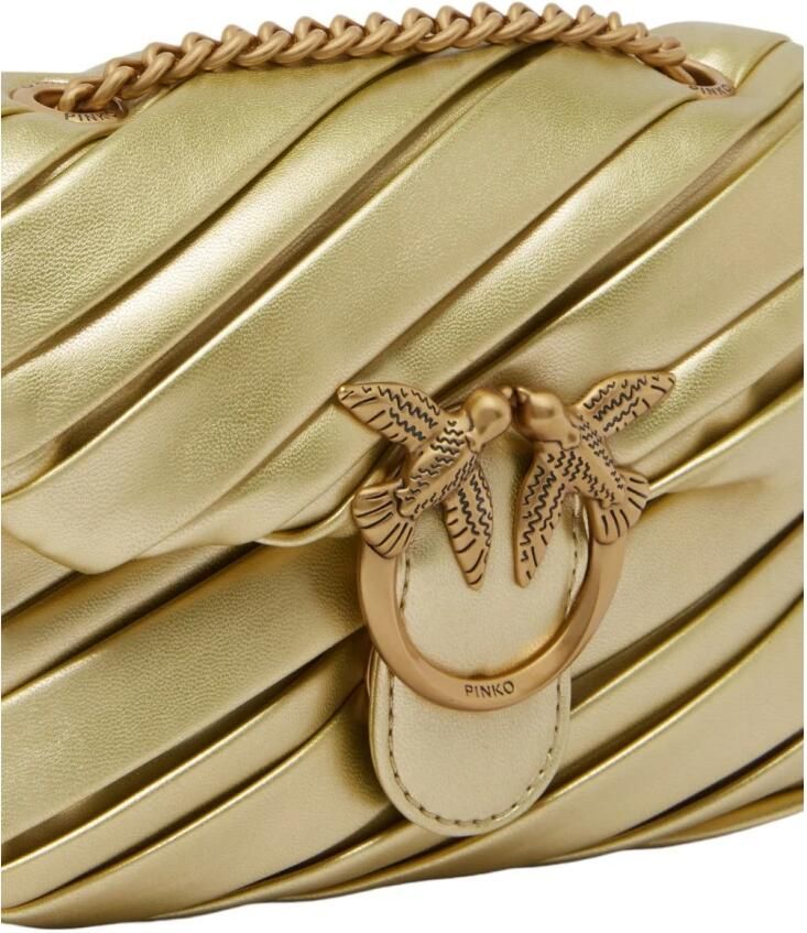 Pinko Metallic Cross Body Tassen voor Vrouwen Yellow Dames - Foto 2