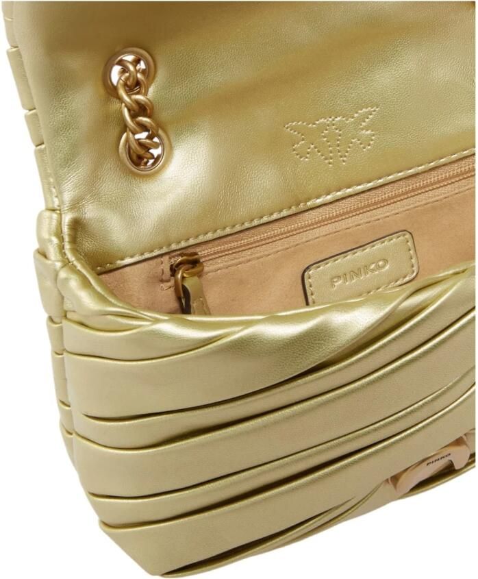 Pinko Metallic Cross Body Tassen voor Vrouwen Yellow Dames - Foto 3