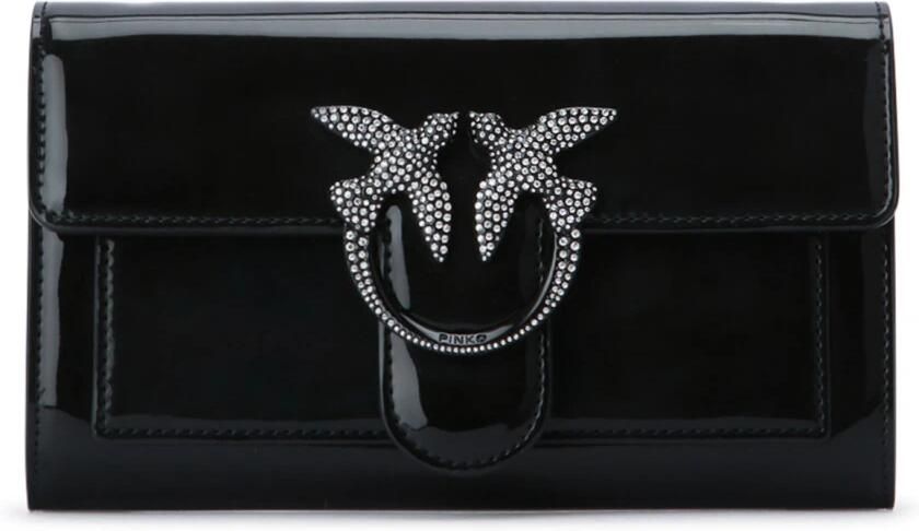 Pinko Zwarte Polyester Portemonnee met Meerdere Compartimenten Black Dames - Foto 3