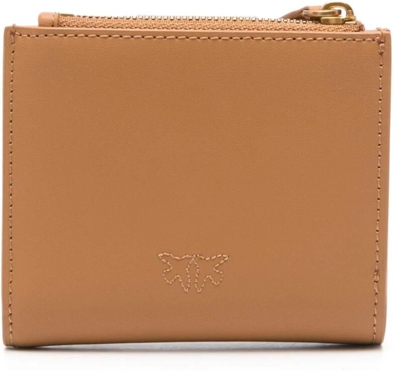Pinko Stijlvolle Portemonnee met Meerdere Compartimenten Brown Dames