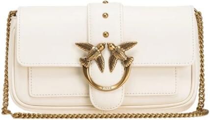 Pinko Crossbody Tas met Studs en Ketting Schouderband White Dames - Foto 15
