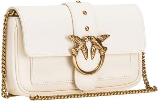 Pinko Crossbody Tas met Studs en Ketting Schouderband White Dames - Foto 18