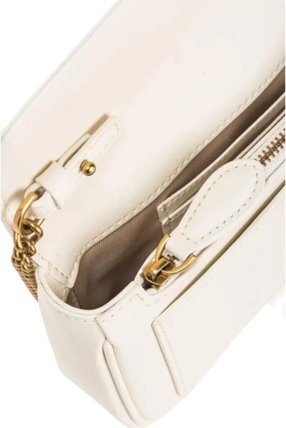 Pinko Crossbody Tas met Studs en Ketting Schouderband White Dames - Foto 8