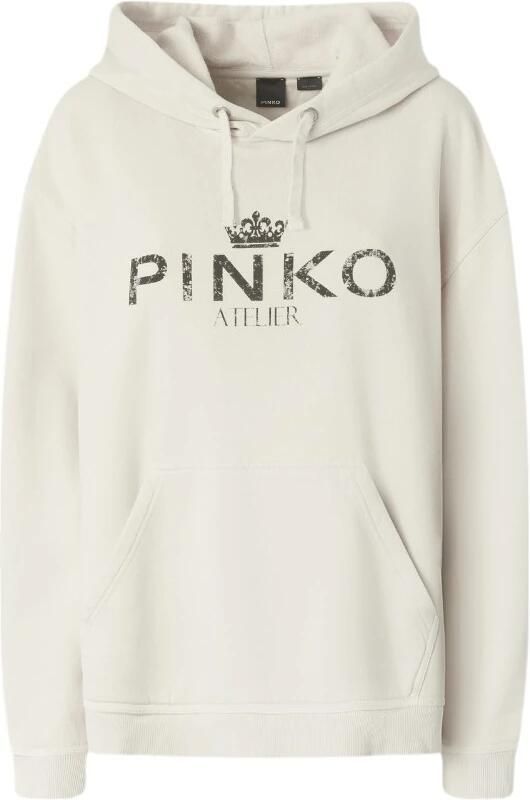 Pinko Katoenen T-shirt in Maglia stijl Beige Dames