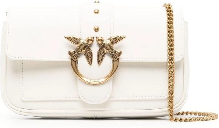 Pinko Crossbody Tas met Studs en Ketting Schouderband White Dames - Foto 15