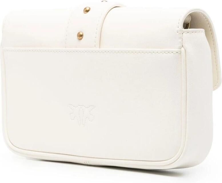Pinko Crossbody Tas met Studs en Ketting Schouderband White Dames - Foto 9