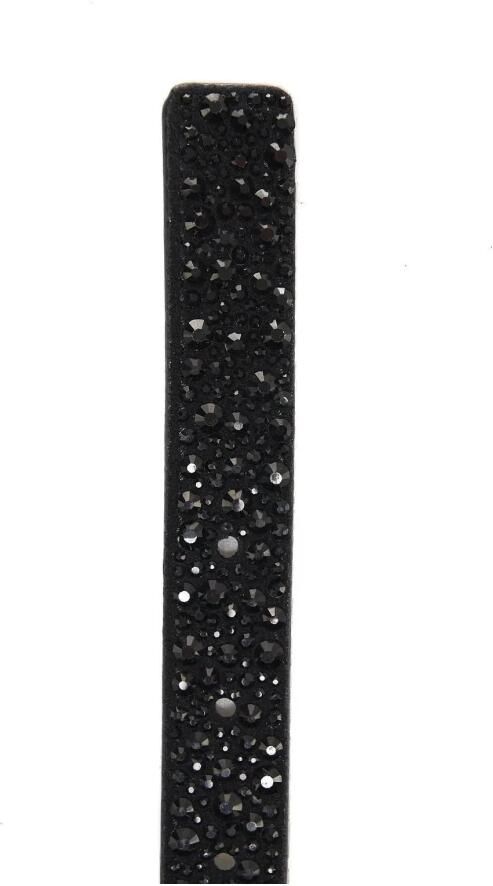 Pinko Zwart Suède Riem met Strass Detail Black Dames - Foto 2