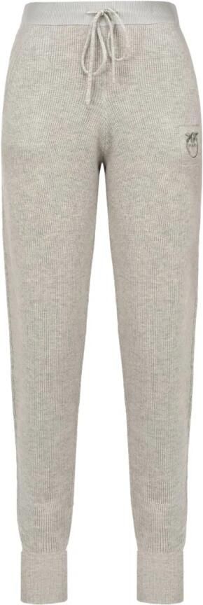 Pinko Teroldego Pantalone Costa Cachemire Lana Grijs Dames - Foto 2