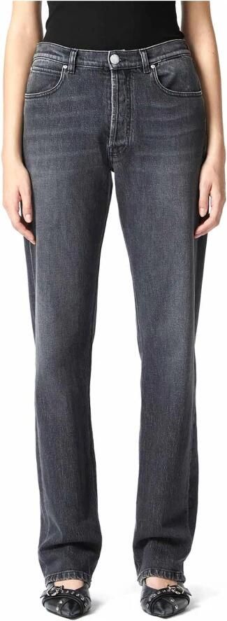 Pinko Vintage Grijs Straight-Fit Denim Jeans Gray Dames - Foto 2