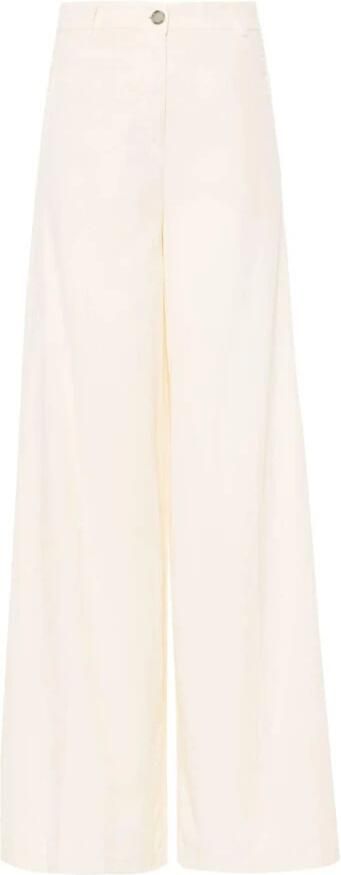 Pinko Vloeibare Ivoorbroek Beige Dames