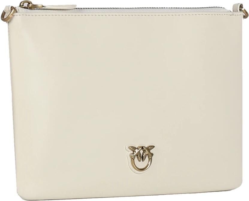 Pinko Witte Clutch Tas met Love Birds Diamond Cut Plaat White Dames - Foto 2