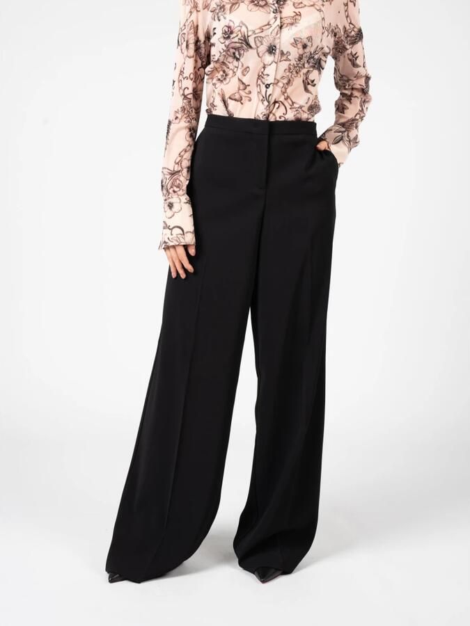 Pinko Elegante Palazzo Broek Zwart Outlet Prijs Black Dames