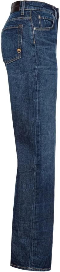 Pinko Wijde Pijp Blauwe Katoenmix Jeans Blue Dames - Foto 1