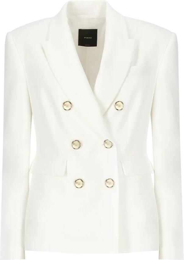 Pinko Double-breasted blazer met metalen knopen Pink Dames