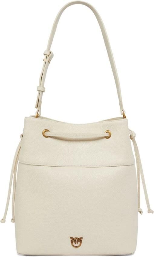 Pinko Witte Bucket Bag met Metallic Love Birds Logo White Dames - Foto 6