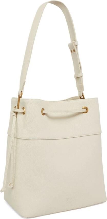 Pinko Witte Bucket Bag met Metallic Love Birds Logo White Dames - Foto 8