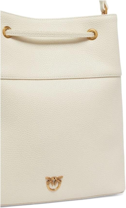 Pinko Witte Bucket Bag met Metallic Love Birds Logo White Dames - Foto 5