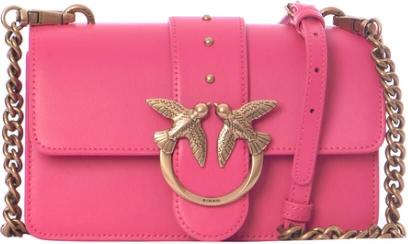 Pinko Fuchsia Schoudertas Baby Love Birds Pink Dames