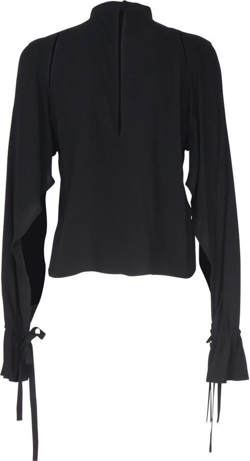 Pinko Zijden Blouse met Verticale Uitsnede Black Dames - Foto 3