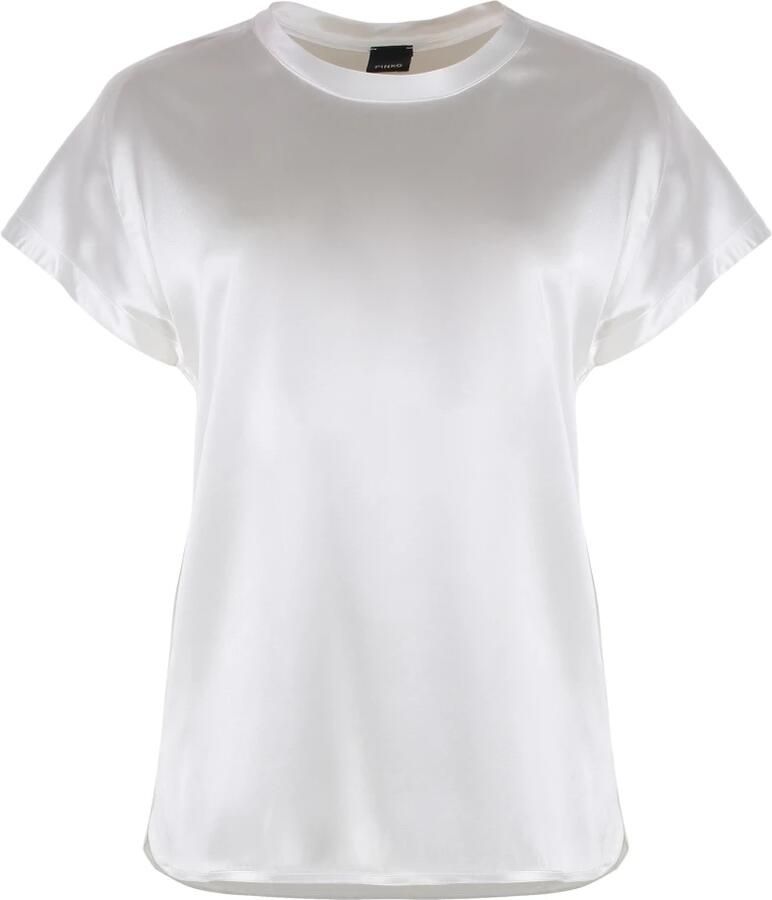 Pinko Zijden blouse met zijsplitten White Dames