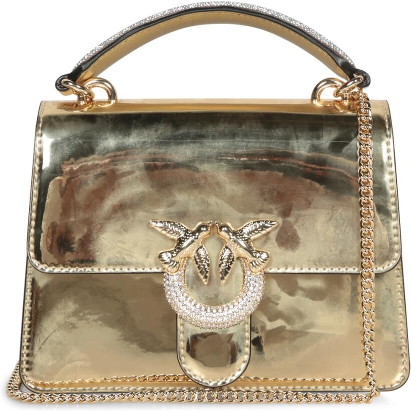 Pinko Crossbody bags Love One Top Handle Mini Light in goud