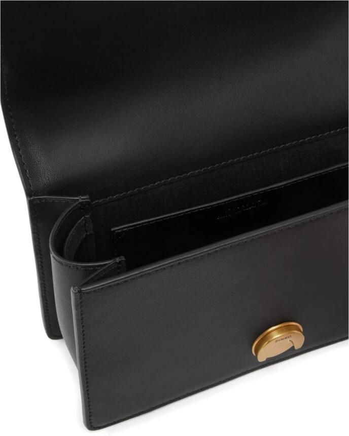 Pinko Hobo bags Love Leather Shoulder Bag With Straps in zwart