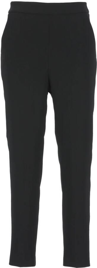 Pinko Zwarte Crêpe Broek met Hoge Taille Black Dames - Foto 5