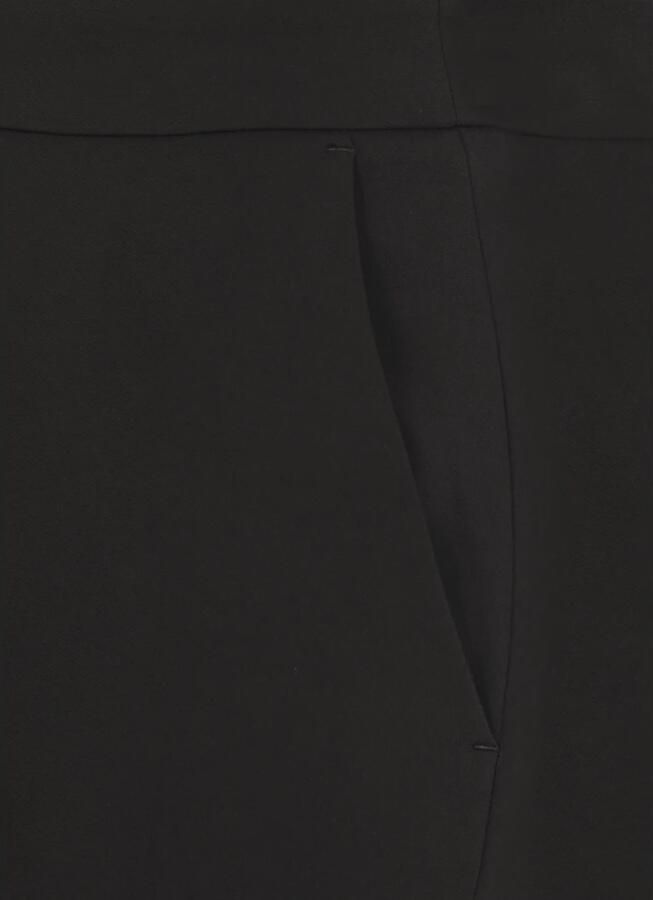 Pinko Zwarte Crêpe Broek met Hoge Taille Black Dames