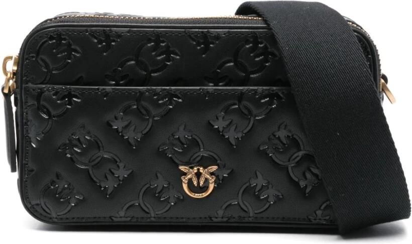 Pinko Stijlvolle Zwarte Schoudertas met Zakken Black Dames - Foto 7