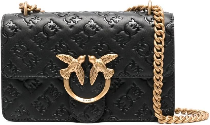 Pinko Zwarte en Gouden Schoudertas voor Vrouwen Black Dames - Foto 11