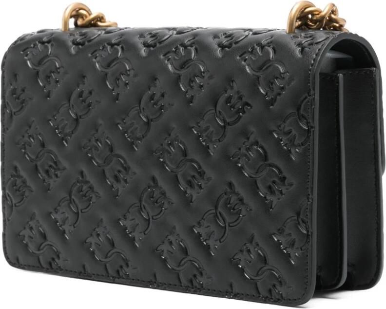 Pinko Zwarte en Gouden Schoudertas voor Vrouwen Black Dames - Foto 9