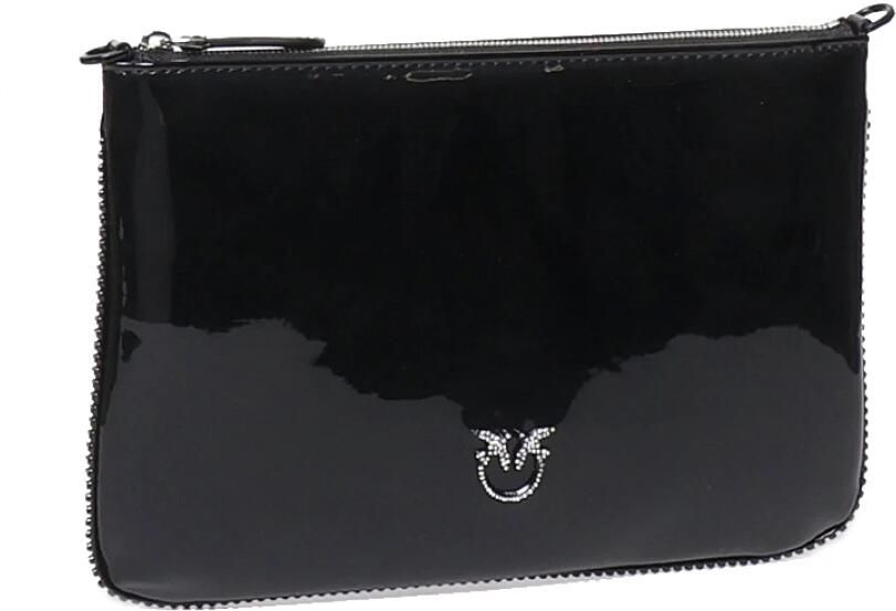 Pinko Zwarte Envelop Handtas met Strass Piping Black Dames - Foto 4