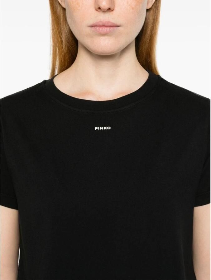 Pinko Casual Katoenen T-shirt voor dagelijks gebruik Black Dames