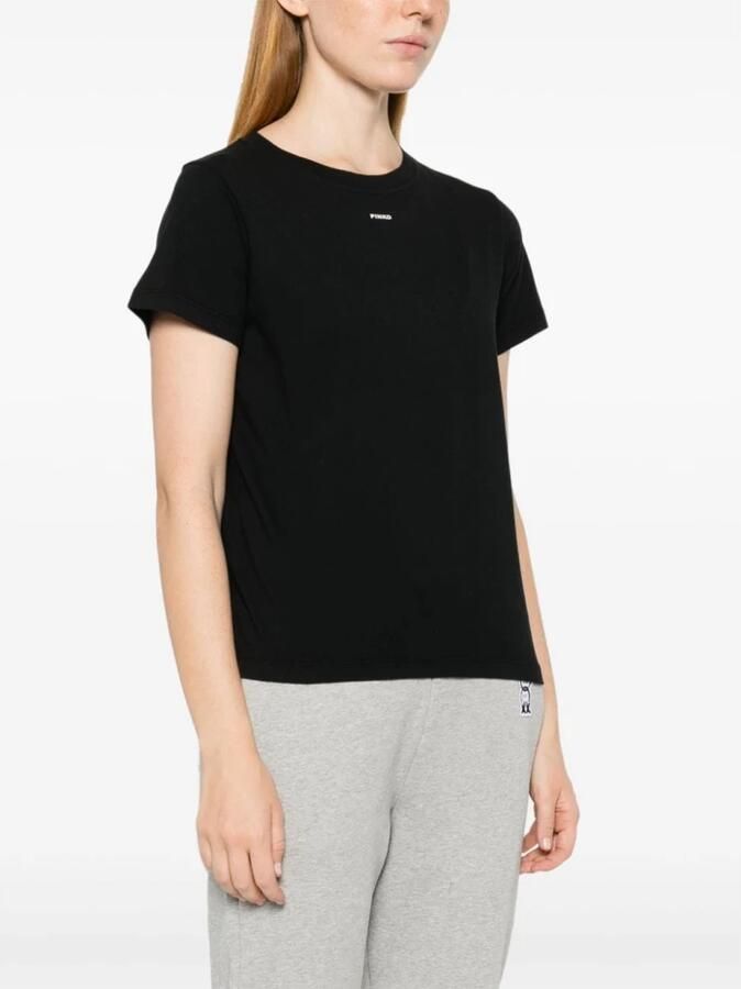 Pinko Casual Katoenen T-shirt voor dagelijks gebruik Black Dames - Foto 2