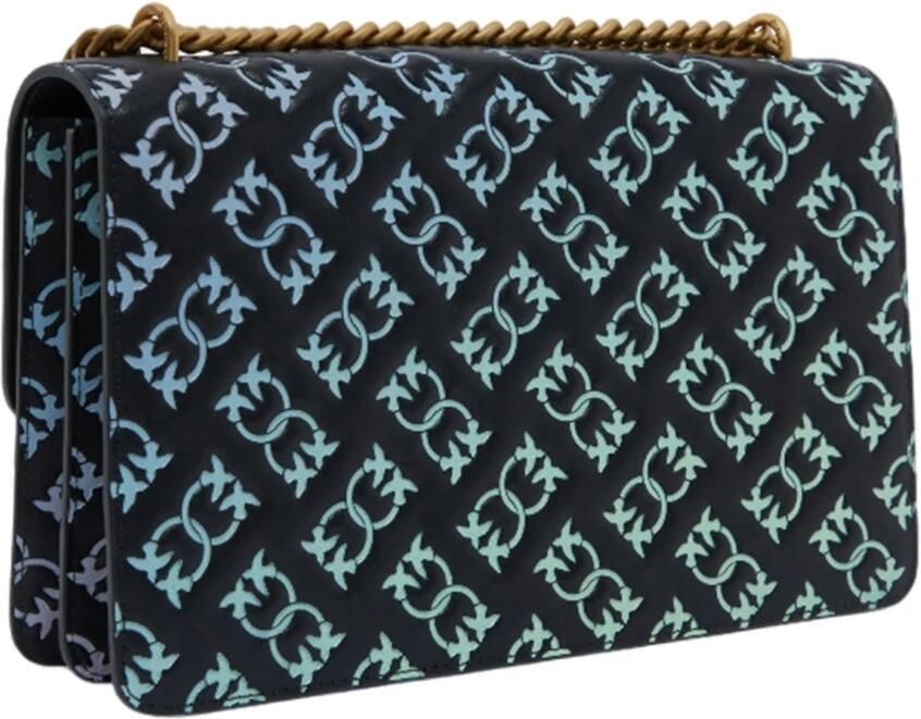 Pinko Zwarte leren dames crossbody tas Black Dames - Foto 3