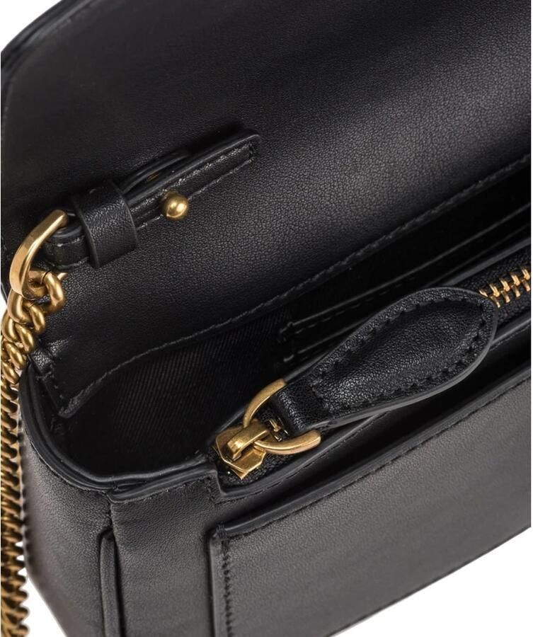 Pinko Zwarte en Gouden Schoudertas voor Vrouwen Black Dames - Foto 2