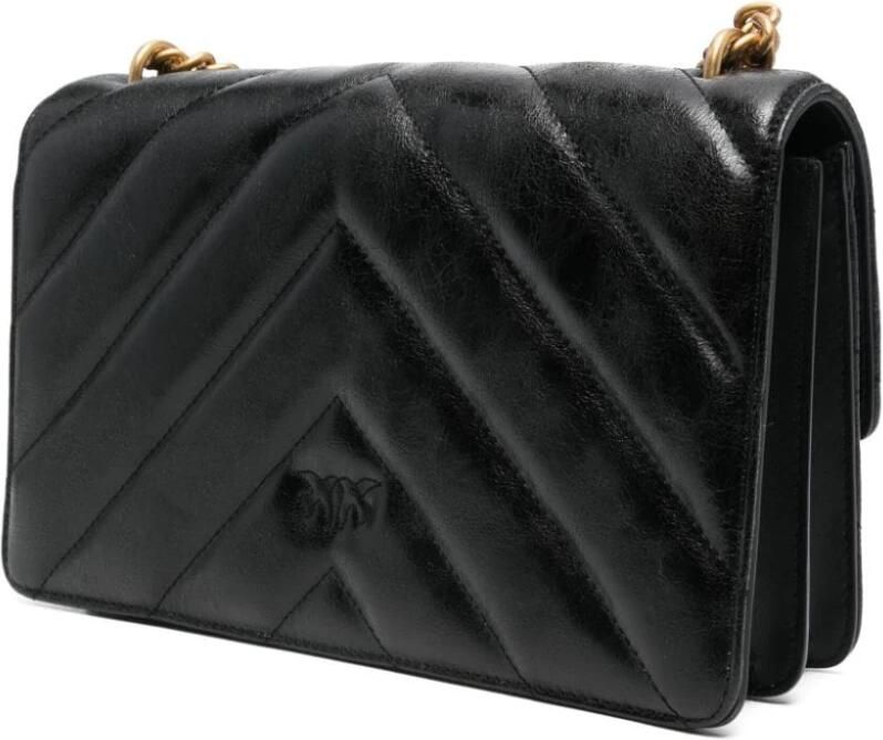 Pinko Klassieke leren tas Herfst Winter collectie Black Dames - Foto 3