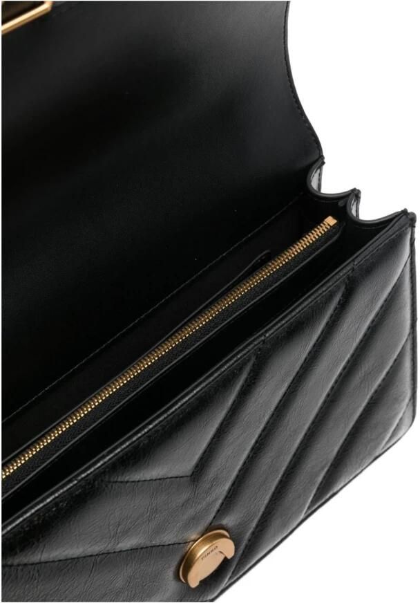 Pinko Klassieke leren tas Herfst Winter collectie Black Dames - Foto 4