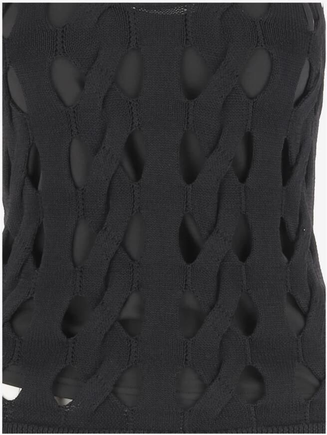 Pinko Zwarte Mouwloze Stretch Nylon Top Black Dames