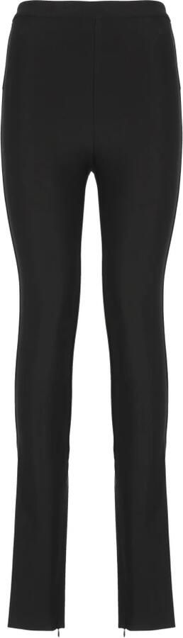 Pinko Zwarte viscose broek met ritssluiting Black Dames